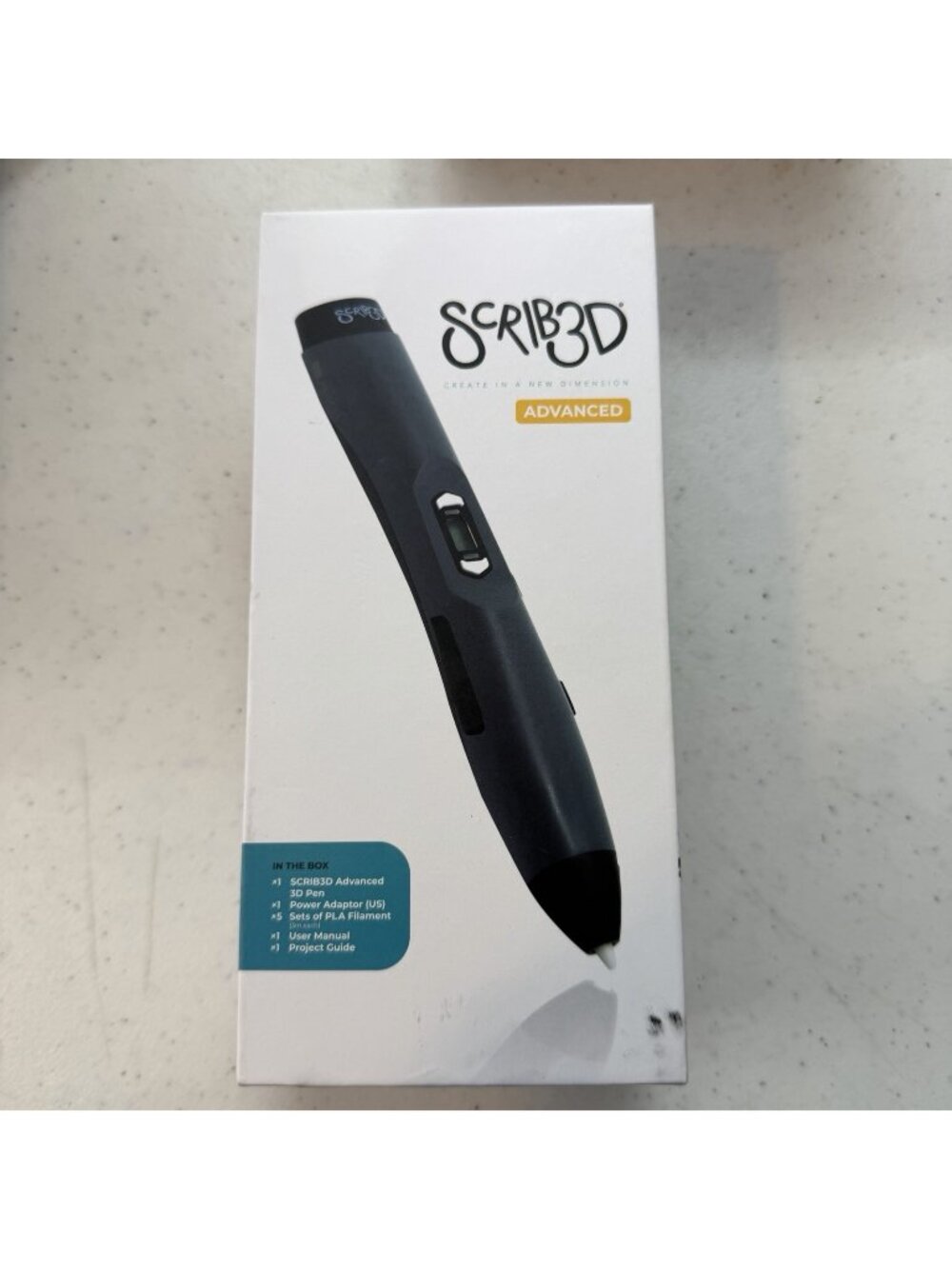 Scrib3d Advanced Pen 3D Printing Black - SL-300 Kit - VGC
